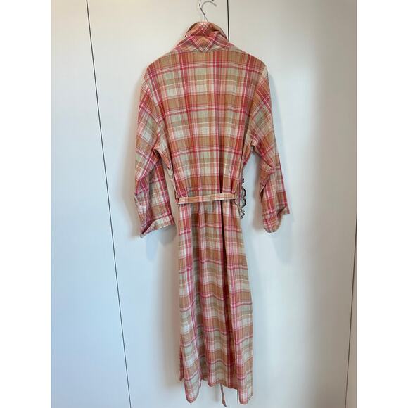 Cherokee Plaid Robe - 55%linen 45% Cotton - Picture 6 of 8